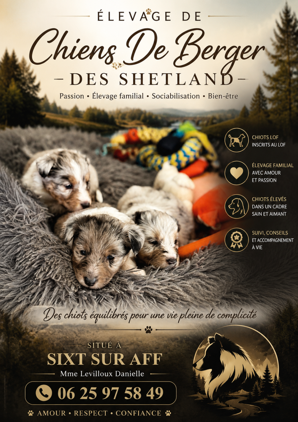 Chiot Shetland Sheepdog Danielle Levilloux